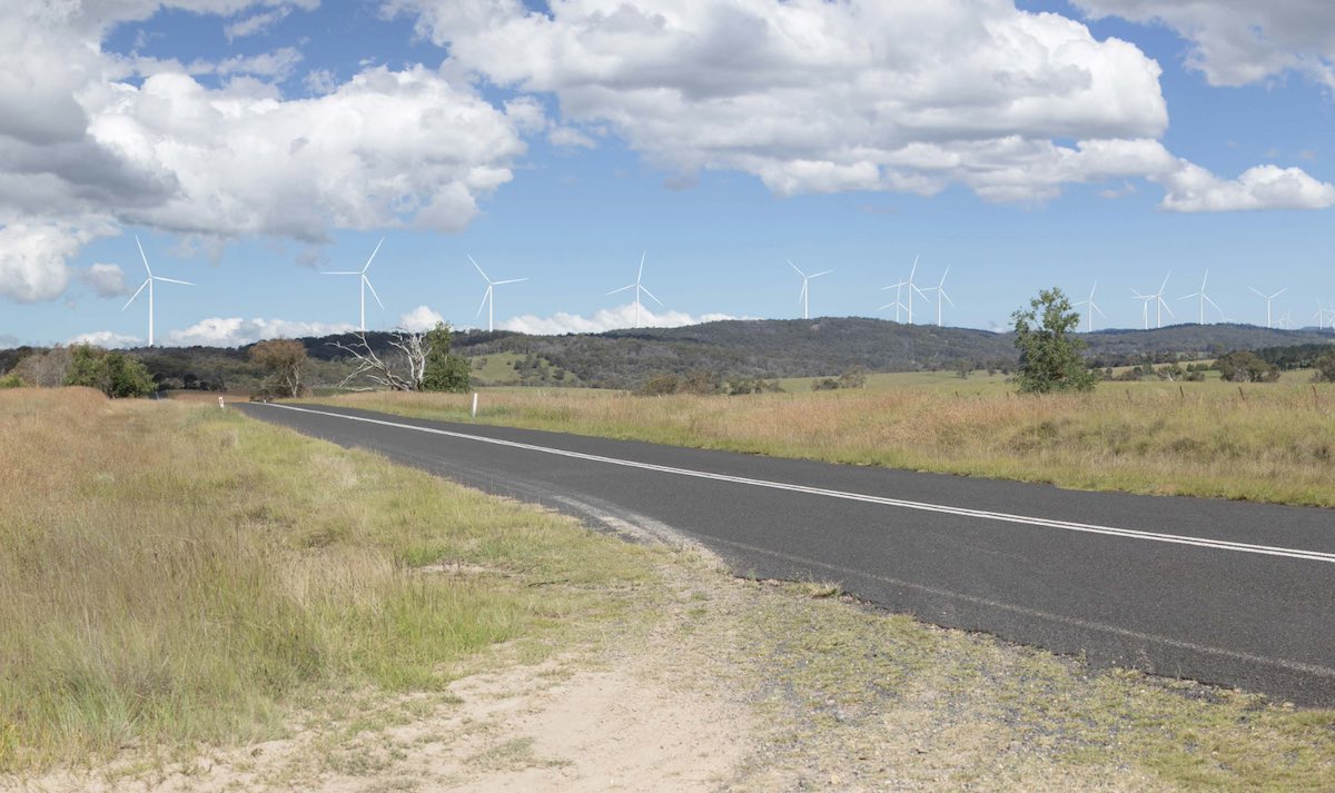 photomontage of doughboy wind farm NSW Ark energy